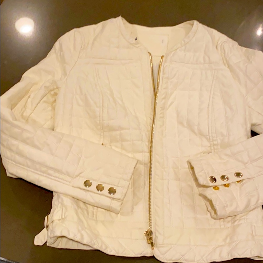 Cream crop jacket